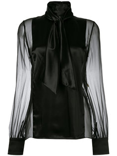 блузка с полупрозрачной вставкой  Lanvin