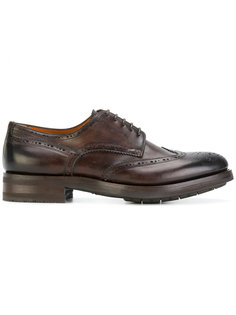 оксфорды с вышивкой Santoni