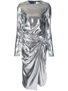 платье с присборенным поясом Saint Laurent