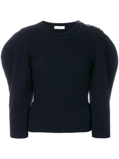 puffed sleeve ribbed sweater Nina Ricci