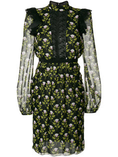 платье с цветочным узором и кружевными оборками Giambattista Valli