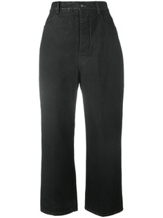 укороченные брюки с высокой талией Rick Owens DRKSHDW