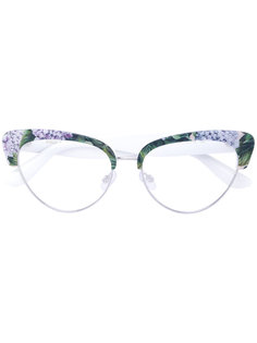 очки в оправе с принтом гортензии Dolce &amp; Gabbana Eyewear