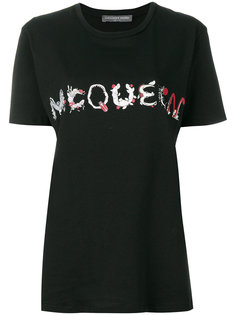 футболка с принтом логотипа Alexander McQueen