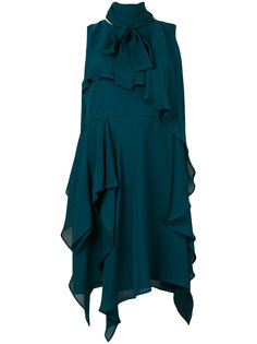 платье шифт с оборками Elie Saab