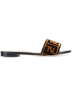 FF logo slider sandals Fendi
