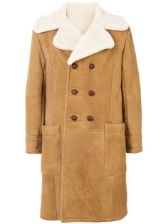 двубортное пальто из овчины Kent &amp; Curwen