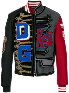 асимметричная куртка-бомбер с заплатками Dolce &amp; Gabbana