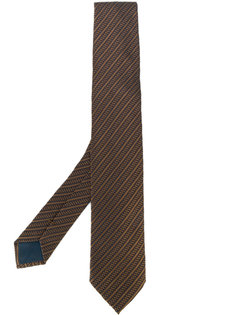 жаккардовый галстук в полоску Delloglio