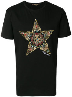 футболка с декорированной звездой Roberto Cavalli