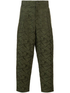 укороченные брюки  с камуфляжным принтом  Yohji Yamamoto