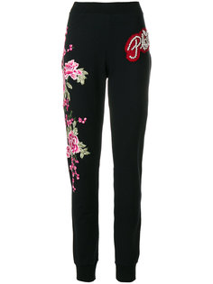 спортивные брюки с цветочными нашивками Philipp Plein
