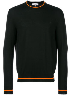 свитер с полосатой окантовкой MSGM