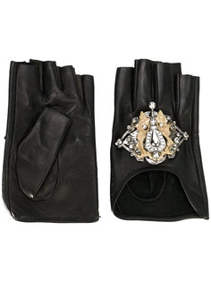 перчатки без пальцев с отделкой  Elie Saab
