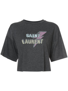 cropped lightening bolt T-shirt Saint Laurent
