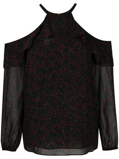 блузка с оборками и принтом звезд Michael Michael Kors