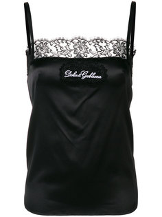 топ с кружевной оторочкой Dolce &amp; Gabbana