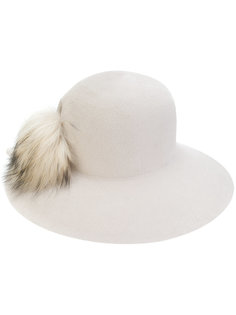 шляпа с меховой отделкой Inverni