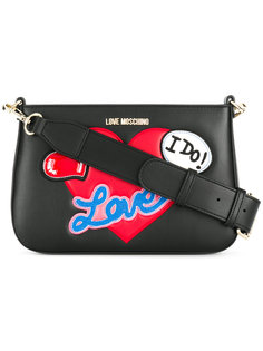 сумка на плечо с аппликацией сердца Love Moschino