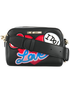 сумка на плечо с аппликацией сердца Love Moschino