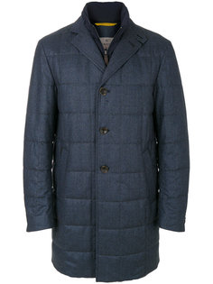 однобортное стеганое пальто Canali