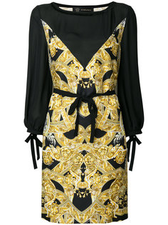 платье с принтом Барокко Versace