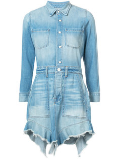 asymmetric hem denim mini dress NSF