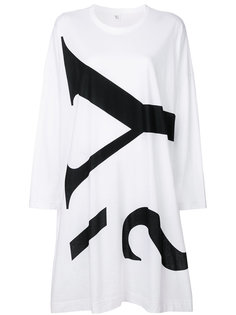 logo print long-sleeved dress Ys Y`s