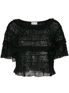 tiered frill knit top Red Valentino
