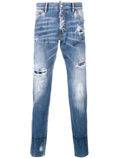 джинсы с потертой отделкой Dsquared2