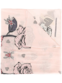 шарф с цветочным принтом Alexander McQueen