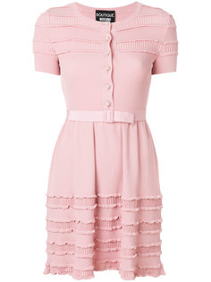 ribbed button up dress with frills Boutique Moschino