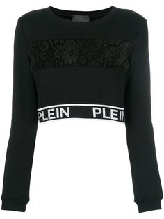 укороченный топ с кружевной панелью Philipp Plein