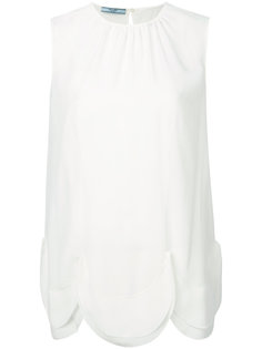 scalloped sleeveless blouse Prada