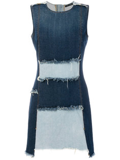джинсовое приталенное платье с контрастной отделкой  Each X Other
