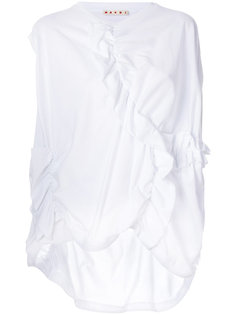 ruffled jersey top Marni