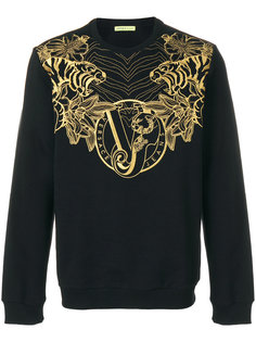 толстовка с вышивкой логотипа Versace Jeans