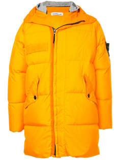 дутое пальто с капюшоном  Stone Island