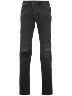 джинсы в байкерском стиле Pierre Balmain