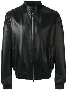 classic zipped leather jacket Corneliani