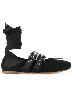 балетки с пряжками Miu Miu
