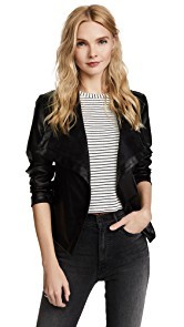 BB Dakota Peppin Vegan Leather Drapey Jacket