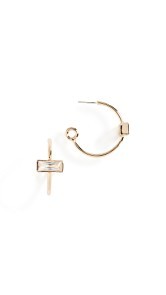 Eddie Borgo Baguette Hoop Earrings