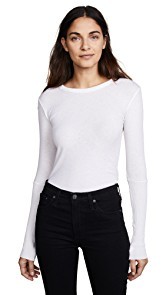 Enza Costa Cuffed Crew Neck Top
