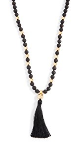 Gorjana Hannah Druzy Long Tassel Necklace