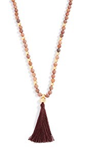 Gorjana Hannah Druzy Long Tassel Necklace