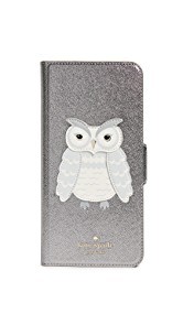 Kate Spade New York Owl Appliqué Folio iPhone 7 Plus / 8 Plus Case