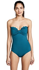 Kate Spade New York Scalloped Bandeau One Piece