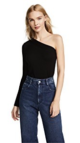 Lanston Ribbed One Shoulder Top