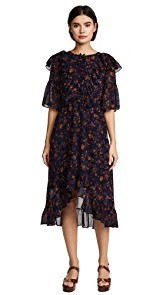 Madewell Juliet Raised Hem Midi Dress